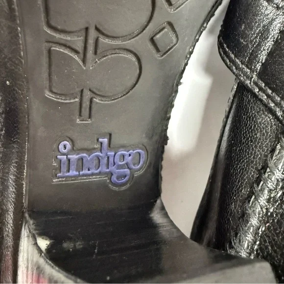 Clarks Black Leather block heel Pump with Strap Women Dress Shoes size 5 - Picture 8 of 9